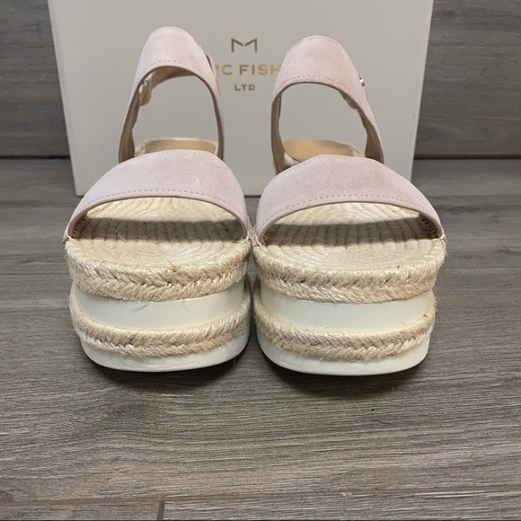 Marc Fisher Gallia Pink Espadrille Platform Sandal - Picture 4 of 11